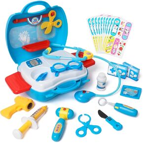Liberry Doctor Kit for Toddlers 3-5 Years Old, 15 Pcs Kids Doctor Playset with Electronic Stethoscope, Pretend Play Toys for Boys Girls (Pink)