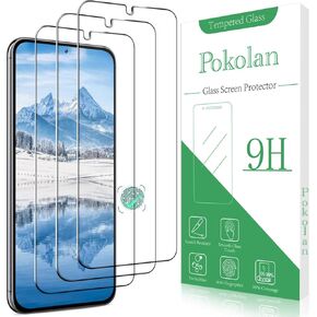 واقي شاشة Pokolan لهاتف Samsung Galaxy S23 5G [3 عبوات] زجاج مقسى، [يدعم قارئ بصمات الأصابع]، صلابة 9H، سهل التركيب