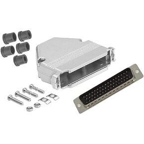 CompuCablePlusUSA.com Best DB25 Male Solder Cup Connector Kit with DB25 Metal Hood+Strain Relief Grommet, Best Complete DB25 Male Solder Type Set Fix/Make/Assembly Your own DB25 Cable