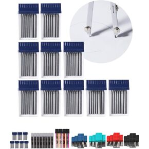 Mr. Pen- Compass Lead, 100pcs Leads, 2mm Lead, Refills Compass for Geometry, Lead for Drawing Circle, Replacement Leads in Refill Tube, Math Compass Lead, Drafting Lead, Break Resistant Lead, Graphite