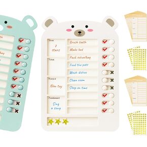 Planning Board and Chore Board for Kids - Upgraded My Chores Checklist Task Board for Kids, Chore Chart for Kids Multiple Kids, Reward Chart and Behavior Chart for Kids at Home (White)