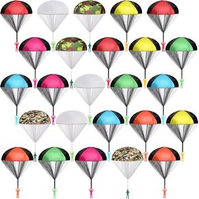 Yunsailing 25 Pcs Parachute Toy, Children's Flying Toys Camo Parachute Army Parachute Flying Throwing Toy for Kids School Outdoor, No Battery nor Assembly Required Party Gifts