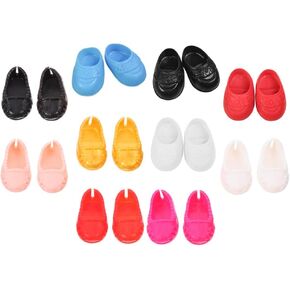 UPKOCH Doll Shoes, 10 Pairs Miniature Shoe Tiny Shoes Plastic Boot Models Doll Dress up Shoes Girl Doll Accessories Doll Sneakers Costume Accessories for 17cm Doll