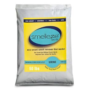 SMELLEZE Natural Urine Smell Removal Deodorizer: 2 lb. Granules Stops Urine Stench