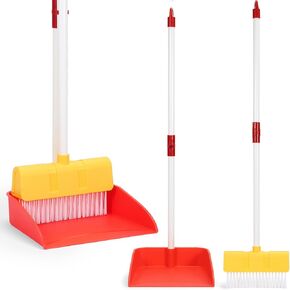 Kids Cleaning Toy Set Toddlers Broom 2 Pcs - Kids Broom and Dust Pan Set for Housekeeping Pretend Play Cleaning Set, Cleaning Toys Gift for Toddlers Girls Boys Age 3-6 Years Old