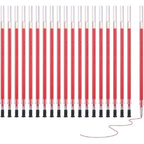 PATIKIL Gel Pen Refills 0.7mm Fine Point, 20 Pack Quick Drying Smooth Red Gel Ink Pen Replace Refills for Retractable Pen Click, Office Study Classroom Supplies, 4.9"