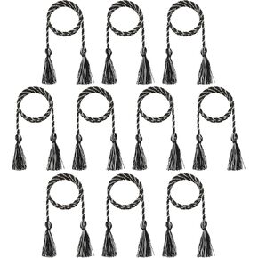 10 Pieces Graduation Cords Polyester Graduation Honor Braided Cords with Sewing Tassels for Bachelor, Master, Doctor 68" Long (Pink White)