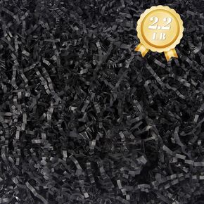 2.2 LB Christmas Crinkle Cut Paper Filler, White Shredded Paper for Gift Baskets, Gift Wrapping Decoration, Fluffy Crinkle Paper Great for Birthday, Wedding and All Occasions