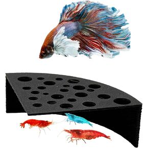 CTWPets Half Shrimp Breeding Protector | Shrimp Breeding Cave Aquarium Tunnel (Black, 2 Pack)