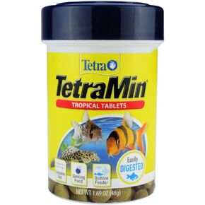 أقراص تيترا تيترامين الاستوائية 1.69 أونصة، طعام أسماك متوازن غذائيًا للمغذيات السفلية in Kuwait