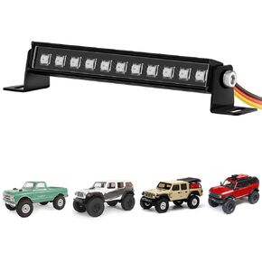 RC Light Bar 8 Light Modes Roof Lamp 56mm for 1/24 AXIAL SCX24 C10 JLU Gladiator Deadbolt Upgrade Parts