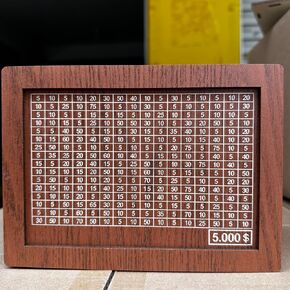 Money Saving Box,Wooden Money Box,Savings Box,with Money Target and Numbers with Counter Crafts Portable Storage Case Money Saving Box for Adults Child (10000 Dollar)