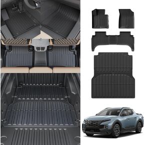 حصيرة سرير الشاحنة متوافقة مع 2022-2024 Hyundai Santa Cruz 4.3 قدم بطانة سرير الشاحنة لجميع الأحوال الجوية 2023 ملحقات سانتا كروز (2022-2024،4.3 قدم)