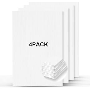 White Poster Boards 24×36’’, 0.2’’ Thick Corrugated Plastic Boards, Large Blank Poster Boards for Sign, School Projects,Craft,Art, Indoor and Outdoor Use （4Pack）