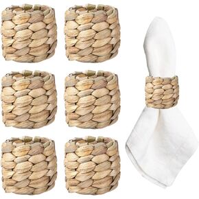 Farmhouse Napkin Rings, Hand-Woven Napkin Rings for Table Decor, Fall Rustic Napkin Rings, Napkin Holder Buckles for Holiday Party, Easter, Birthday, Thanksgiving, Christmas