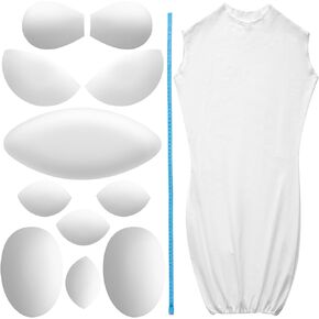 Jecery 13 Pcs Pro Modular Dress Form Padding Female Dress Form Body Padding System for Women Adjustable Body Set with Tape Measure for Sewing Making Tailoring