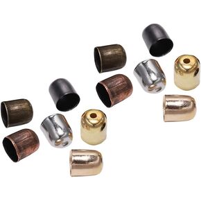 3 Packs Bead Caps Ribbon Ends Jewelry Making Supplies DIY Earring Rope End Caps Earring Buckles Necklace Locket Glue in End Caps Metal Rod Caps Leather Ends Cord Earrings