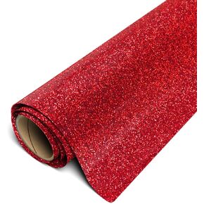 Siser Glitter HTV 12"x3ft Roll (Red) Iron on Heat Transfer Vinyl