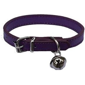 Turquoise Blue Leather Pet Collars for Cats Puppy, Adjustable 8"-10.5" Kitten Collar with Bell in Saudi Arabia