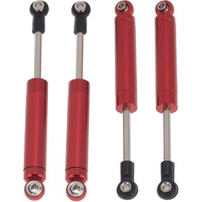 1/10 RC Car Built-in Spring Red Shock Absorber Damper for 1/10 RC Crawler Axial SCX10 90046 TRX-4 D90 Redcat (2 PCS, 60mm)