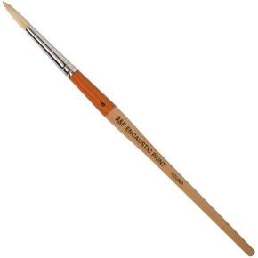 R&F Handmade Paints Encaustic Round Paintbrush, No.6