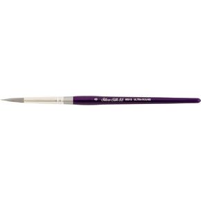 Silver Brush Limited 8831S Silver Silk Ultra-Round Brush for Watercolor, Gouache, and Acrylic Paint, Size 8, Short Handle