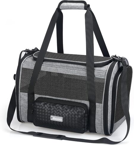 Goodio Pet Carrier TSA Airline Approved,Foldable Soft-Sided Pet Travel Carrier for Cats and Dogs Under 16 Pounds, Cat Carrier with Honeycomb HRD Bottom, Adequate Ventilation,5 Mesh Windows in Saudi Arabia