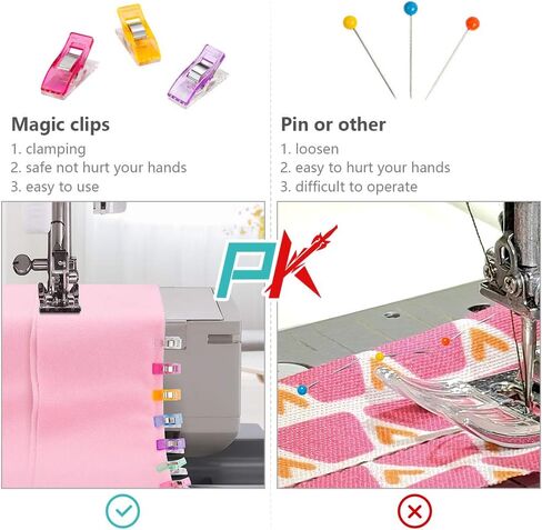 Doukey 100PCS Large Sewing Clips Fabric Clips Sewing Notions for Sewing Quilting Supplies Crafting Tools Jumbo Quilt Clips, Multipurpose Plastic Clips Assorted Colors Craft Clips Quilting Accessories in Saudi Arabia