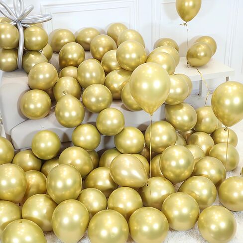 Chrome Metallic Balloons Colorful Latex balloons for Birthday Wedding Shower Graduation Party Decorations (Multicolor) in Saudi Arabia