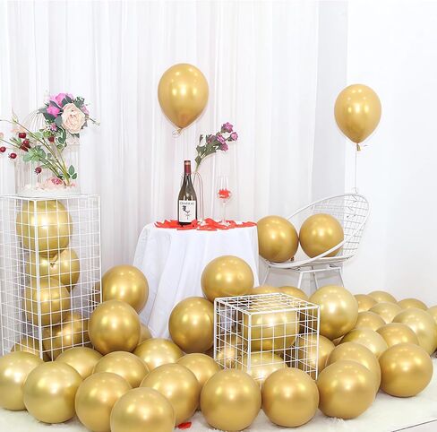 Chrome Metallic Balloons Colorful Latex balloons for Birthday Wedding Shower Graduation Party Decorations (Multicolor) in Saudi Arabia