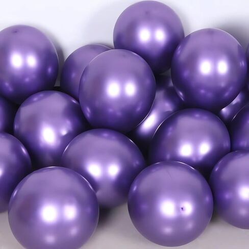Chrome Metallic Balloons Colorful Latex balloons for Birthday Wedding Shower Graduation Party Decorations (Multicolor) in Saudi Arabia
