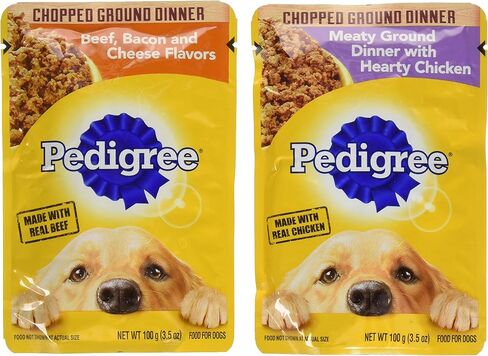 نسب العشاء المفروم المفروم 8 كيس مجموعة متنوعة من الدجاج ولحم البقر، ولحم الخنزير المقدد، ونكهات الجبن، 4 لكل منهما in Kuwait