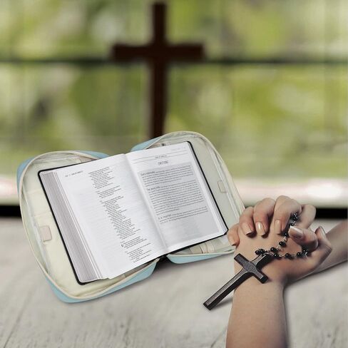 Bible Covers for Men & Women, Bible Case Carrying Church Bag with Book Stand, Bible Bag with Handle, Zipper and Multi-Pockets for Scripture Study Bible Protector, Deep Gray（Patent Design） in Saudi Arabia