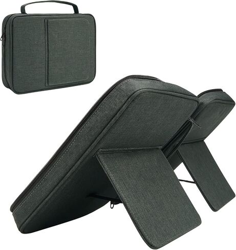 Bible Covers for Men & Women, Bible Case Carrying Church Bag with Book Stand, Bible Bag with Handle, Zipper and Multi-Pockets for Scripture Study Bible Protector, Deep Gray（Patent Design） in Saudi Arabia