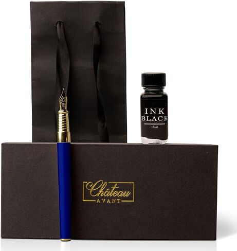 Luxury Fountain Pen Gift Set - Fine Nib with Black Ink Included - Refillable - Gifts for Him or Her - Grey in Saudi Arabia