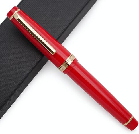 قلم حبر JINHAO 82 بمشبك ذهبي (F Nib 0.5 مم، أحمر) in Kuwait