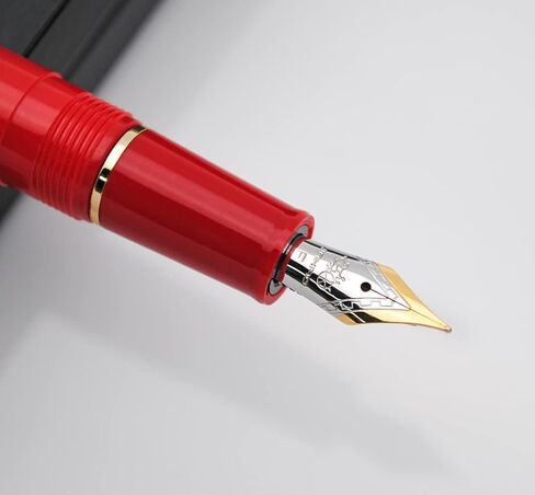 قلم حبر JINHAO 82 بمشبك ذهبي (F Nib 0.5 مم، أحمر) in Kuwait