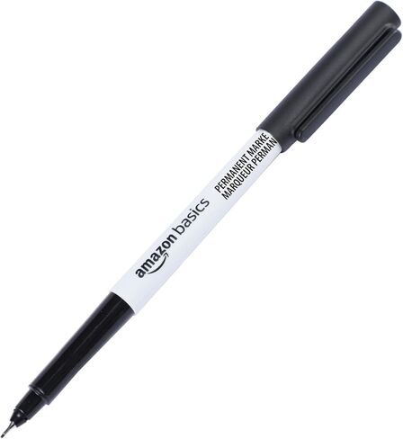Amazon Basics Ultra Fine Point Permanent Markers, Black, 24-Pack in Saudi Arabia
