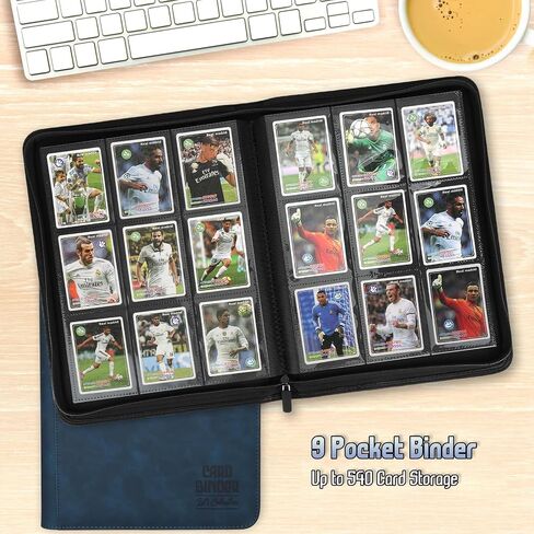 Trading Card Binder, Premium 9 Pocket Double Sided 540 Pocket PU Card Collection Binder, Collectible Trading Card Albums for MTG, TCG, Sport Card, Game Cards (Gray) in Kuwait