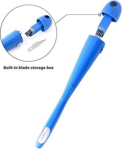 Gomake ورق التغليف القاطع 2PCS هدية التفاف القاطع مع صندوق تخزين شفرة، أداة قطع لفة ورق التغليف المغناطيسي لعيد الميلاد / عيد الميلاد ورقة تغليف ورقة لفة دعم ورقة القاطع الأزرق in Kuwait