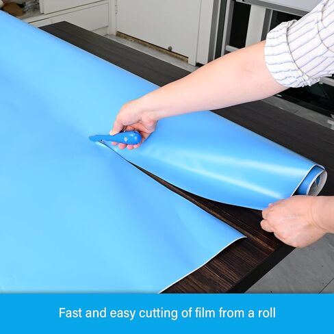 Gomake ورق التغليف القاطع 2PCS هدية التفاف القاطع مع صندوق تخزين شفرة، أداة قطع لفة ورق التغليف المغناطيسي لعيد الميلاد / عيد الميلاد ورقة تغليف ورقة لفة دعم ورقة القاطع الأزرق in Kuwait