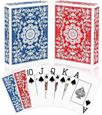 Playing Cards,Deck of Cards,Playing Cards 2 Pack,Poker Cards Professional Set,Jumbo Index Large Print Playing Cards for Adults Seniors,Card Games for Family Game Night Party Casino Magic,Blue and Red in Saudi Arabia
