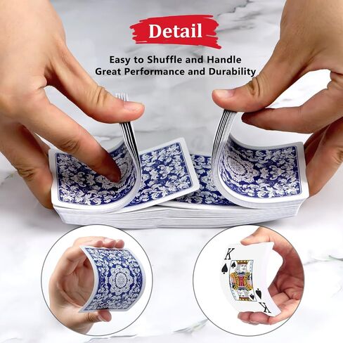 Playing Cards,Deck of Cards,Playing Cards 2 Pack,Poker Cards Professional Set,Jumbo Index Large Print Playing Cards for Adults Seniors,Card Games for Family Game Night Party Casino Magic,Blue and Red in Saudi Arabia