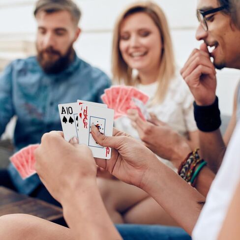 Playing Cards,Deck of Cards,Playing Cards 2 Pack,Poker Cards Professional Set,Jumbo Index Large Print Playing Cards for Adults Seniors,Card Games for Family Game Night Party Casino Magic,Blue and Red in Saudi Arabia
