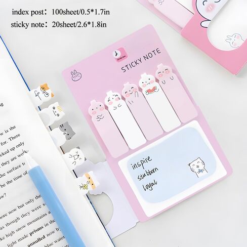 Cute Stationary,Includ Pen Holder,Gel Pen,Ballpoint Pen,Eraser,Sticky Notes,Keychain,Mini Tape Measure for Home office Supplies (Pink) in Saudi Arabia