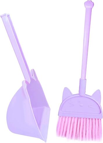 Mini Broom with Dustpan for Boy I Kids Small Cleaning Set Combo Pretend Play I Toddler Kitchen Dress Up Toys–Frog Green in Kuwait