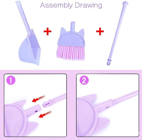 Mini Broom with Dustpan for Boy I Kids Small Cleaning Set Combo Pretend Play I Toddler Kitchen Dress Up Toys–Frog Green in Kuwait