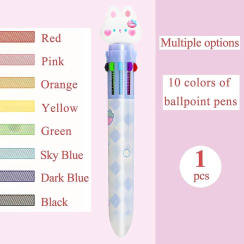 Cute Stationary,Includ Pen Holder,Gel Pen,Ballpoint Pen,Eraser,Sticky Notes,Keychain,Mini Tape Measure for Home office Supplies (Pink) in Saudi Arabia