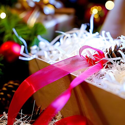 1/2 LB White Crinkle Cut Paper Shred Filler, Shredded Paper for Gift Baskets, Crinkle Paper for Gift Packaging in Saudi Arabia