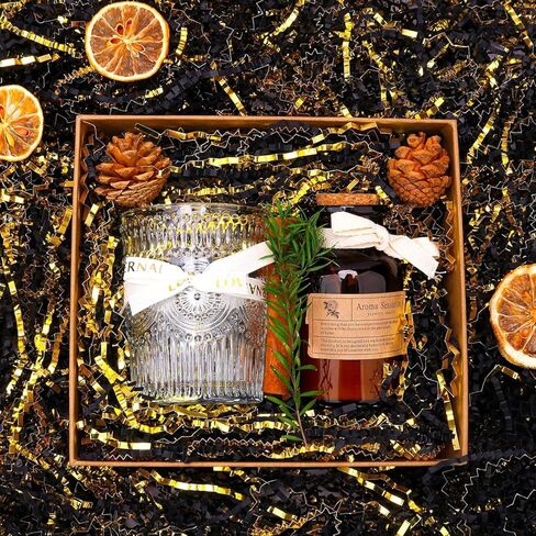 Uptotop 5oz Crinkle Cut Paper Shred Filler for Gift Wrapping Basket Filling, Birthday, Christmas, Thanksgiving, Wedding, Mother's Day (Diamond White) in Kuwait